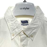 Pherrow's フェローズ ワンポイント刺繍 オックスフォード B.D 長袖シャツ ホワイト size15 MEDIUM 瑞穂店