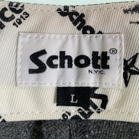 Schott ショット TC DOUBLE PLEATED WIDE PANTS チノツイル 2タック ワイドパンツ グレー 782-3910010 Size L 福生店