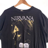 NIRVANA ニルヴァーナ KURT COBAIN カートコバーン 半袖 プリント Tシャツ ユーロブートレグ チャコールグレー Size L 福生店