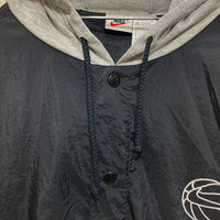 NIKE ナイキ 銀タグ バスケットボール スナップボタン ブルゾン ブラック sizeXL 瑞穂店