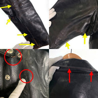 Durable デュラブル CODE33 DOUBLE RIDERS ホースハイド ワンスターダブルライダースジャケット ブラック 茶芯 レプリカ ノーブランド Size 46 福生店