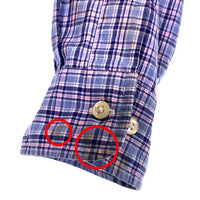 Ralph Lauren ラルフローレン CUSTOM FIT ボタンダウンチェックシャツ ネイビー ピンク Size 16 福生店