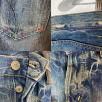 THEE HYSTERIC XXX ジィヒステリックトリプルエックス セルビッチ ボタンフライ ダメージ加工 デニムパンツ ライトインディゴ size32 瑞穂店