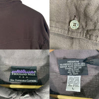 90's THOUSAND MILE サウザンドマイル コットンシャツ チャコールグレー USA製 Size L 福生店