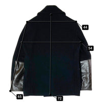 JELADO ジェラード DONKEY COAT ドンキーコート レザー切り替え ピーコート ブラック size38 瑞穂店