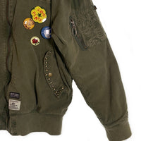 ALPHA INDUSTRIES アルファインダストリーズ VACANT Archive ベイカントアーカイブ FLOYD REPAIR FLIGHT JACKET フロイドリペア フライトジャケット オリーブ Size L 福生店