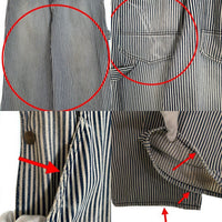 Schott ショット ヒッコリー ストライプ オーバーオール ホワイト 3106003 Size 32 福生店