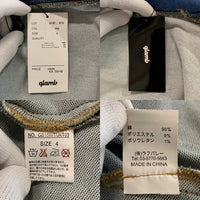 glamb グラム 15AW スウェットデニム ジップアップパーカー ダブル インディゴ GB15WT/JKT03 Size 4 福生店