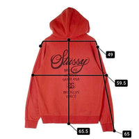 Stussy ステューシー USA製 ワールドツアー プルオーバーパーカー レッド sizeM 瑞穂店