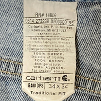 Carhartt カーハート B480 BPS トラディショナルフィット デニムパンツ ライトインディゴ size34 瑞穂店