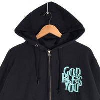 GOD BLESS YOU ゴッドブレスユー ジップアップ フーディー パーカー ブラック Size XL 福生店