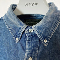 POLO COUNTRY ポロカントリー 90's マレーシア製 ボタンダウン デニムシャツ インディゴ sizeM 瑞穂店