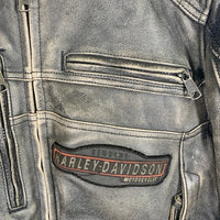 Harley-Davidson ハーレーダビッドソン シングル レザーライダースジャケット トリブルベント カウハイド 加工 97180-17VM/VT Size XL 福生店