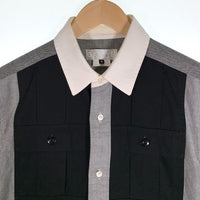 GANRYU ガンリュウ 17SS 6-Pocket S/S Shirt 6ポケット ショートスリーブシャツ グレー ブラック ES-B013 Size M 福生店