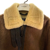 SCHOTT ショット 18606 B-3 ムートンレザージャケット USA製 ブラウン size38 瑞穂店