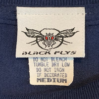 90's BLACKFLYS ブラックフライ プリント Tシャツ ネイビー USA製 Size M 福生店