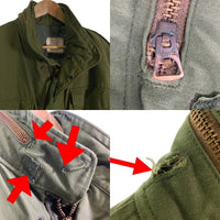 70's U.S.ARMY 米陸軍 M-65 3rd ミリタリー フィールドジャケット オリーブ ALPHA社 グレーライナー 襟SCOVILLファスナー 72年会計 Size L-R 福生店