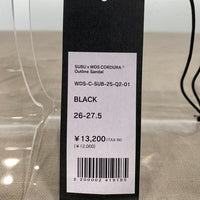 SUBU スブ WIND AND SEA ウィンダンシー CORDURA Outline Sandal コーデュラ アウトライン サンダル ブラック WDS-C-SUB-25-Q2-01 Size 26-27.5cm 福生店
