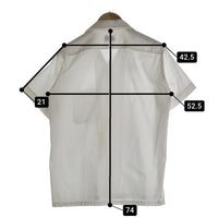 50's 60's ARROW アロー コットン TIME-SAVERタグ 半袖 オープンカラーシャツ ホワイト Size M 福生店