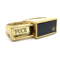HUF ハフ CIRCLE H STASH RING サークルスタッシュリング フェイクゴールド Size 22号 福生店