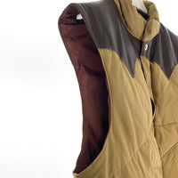 SUGAR CANE シュガーケーン SC12340 LATHER YOKE DOWN VEST レザーヨーク ダウンベスト ブラウン sizeXL 瑞穂店