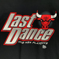 90's NBA CHICAGO BULLS シカゴ・ブルズ 1998 PLAYOFFS Last Dance ラストダンス プリントTシャツ ブラック PRO PLAYER Size XL 福生店