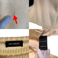 RAF SIMONS ラフシモンズ 19AW Virgin Wool Oversized RS Sweater ウールニット オーバーサイズ クロップドセーター クリーム Size M 福生店