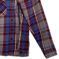 80‘s Prentiss Outdoors プレンティスアウトドアーズ Flannel L/S Shirts フランネルシャツ 長袖 ブルー グレー USA製 Size M 福生店