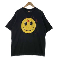 SMILE GUN SHOT Print Tee スマイル ガンショット プリントTシャツ ブラック フルーツオブザルーム2枚タグ Size XL 福生店
