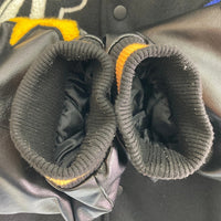 SKATE PARK スケートパーク 袖レザー ワッペンスタジャン ブラック sizeM 瑞穂店