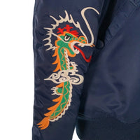 Schott ショット スーベニア MA-1 ナイロン フライトジャケット ネイビー 3162036 Size L 福生店