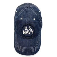 UES ウエス U.S.NAVY ワッペン デニムベースボールキャップ インディゴ sizeXL 瑞穂店