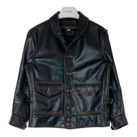 Curphey Leathe カーフィーレザー レザー ショールカラー コサックジャケット ブラック size36 瑞穂店