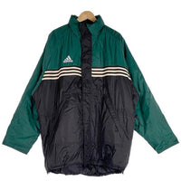 90-00’s adidas アディダス ナイロン ジップアップジャケット 中綿 グリーン ブラック Size US XL 福生店