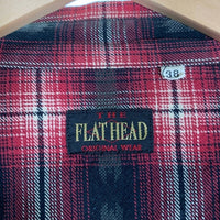 THE FLAT HEAD フラットヘッド 長袖 オンブレチェック ウエスタンシャツ ネイティブ柄 レッド CW-44W Size 38 福生店