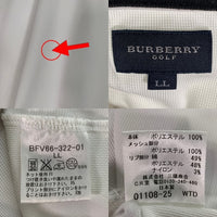 BURBERRY GOLF バーバリーゴルフ ハーフジップ プルオーバー カットソー 長袖 ホワイト BFV66-322-01 Size LL 福生店