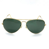 Ray-Ban レイバン B&L ボシュロム アビエーター グリーンレンズ ゴールドフレーム 62 14 サングラス グリーン 瑞穂店