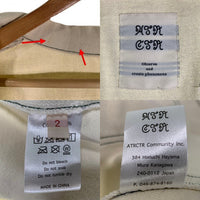 ATRCTR アトラクター Washed locomotive jacket 25 ウォッシュドロコモーティブジャケット カバーオール 刺繡 ホワイト Size 2 福生店