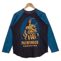 BOOTLEGGERS ブートレガース PATHFINDER GASOLINE プリント 七分袖 ラグランスリーブカットソー ブラック ブルー Size M 福生店