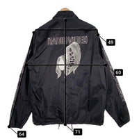 HYSTERIC GLAMOUR ヒステリックグラマー 17AW RX ナイロンコーチジャケット ブラック スナップボタン プリント 02173AB22 Size L 福生店