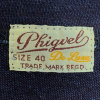 PHIGVEL フィグベル インディゴ染め Tシャツ ネイビー ネック広め Size 40 福生店