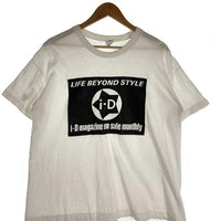 90's i-D magazine アイディーマガジン オフィシャル プリントTシャツ ホワイト Size L-XL 相当 福生店