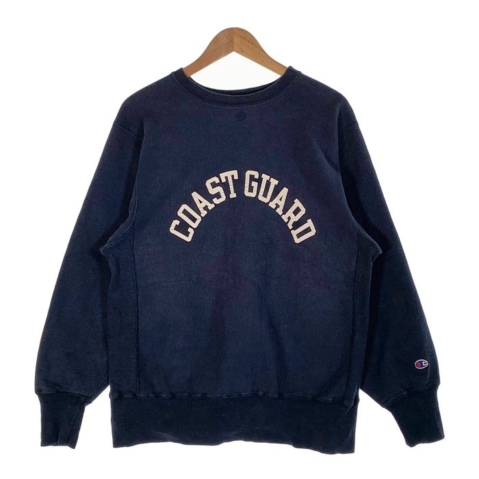 90's Champion チャンピオン COAST GUARD リバースウィーブ クルーネックスウェットトレーナー ネイビー 刺繡タグ Size L  福生店