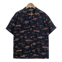 STAR OF HOLLYWOOD スターオブハリウッド ドビーコットン オープンカラーシャツ 半袖 ブラック SH39320 Size L 福生店