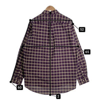 80's TOWNCRAFT タウンクラフト ボタンダウンチェックシャツ コットンポリ ネイビー Size L 福生店