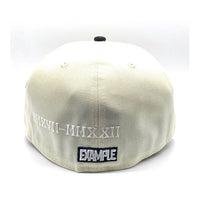 EXAMPLE エグザンプル New Era ニューエラ 59FIFTY 刺繡 2トーン ベースボールキャップ ナチュラル ブラック Size 7 5/8 (60.6cm) 福生店