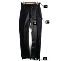 AVALONE アヴァロン 20AW 2TONE MIX PANTS 2トーンミックスパンツ フェイクレザー切替 ブラック A-20AW-DLP Size 1 福生店