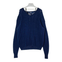 Polo Ralph Lauren ポロ ラルフローレン HAND KNIT コットン ケーブルニット セーター ネイビー sizeL 瑞穂店