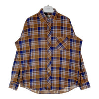 Sears シアーズ チェック ネルシャツ ネイビー×ブラウン sizeXL 瑞穂店