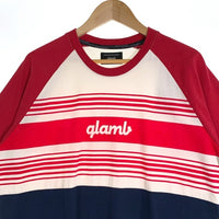 glamb グラム Raglan logo CS/ラグランロゴカットソー レイヤード プリントTシャツ レッド GB0120/CS06 Size 3 福生店
